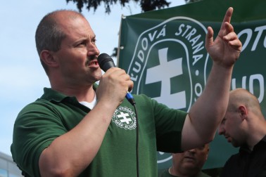 Protest proti islamizácii Európy - Žilina 11.7.2015 - Marián Kotleba