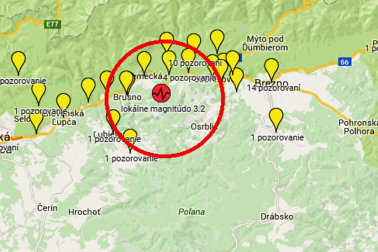 mapka zemetrasenia