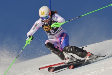 Švajčiarsko Lyžovanie SP finále slalom 1.kolo