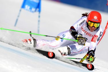 Švajčiarsko Lyžovanie MS ženy obrovský slalom 1. kolo