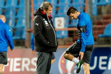Luxembursko futbal Slovensko kval. ME tréning