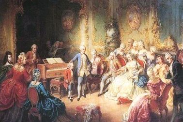 malý Mozart u císařovny Marie Terezie