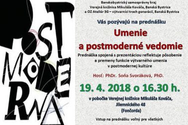 pozvánka Umenie a postmoderné vedomie