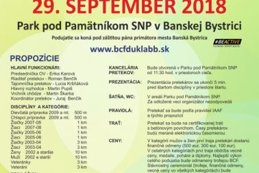 CHODECKÉ PRETEKY BCF 2018 propozície 1 strana