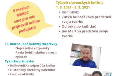 ponuka VKMK na Marec