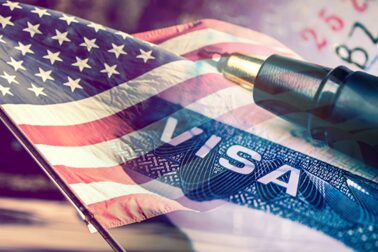 United States of America Visa Document Concept