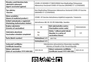 ockovaci certifikat