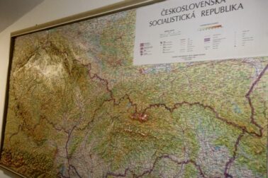 plastická mapa Československa