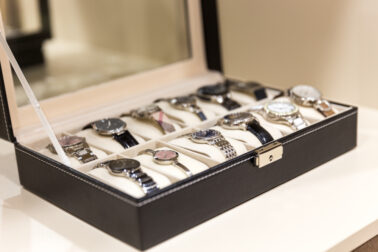 Collection,Of,Ladies,Wrist,Watches,In,Storage,Box