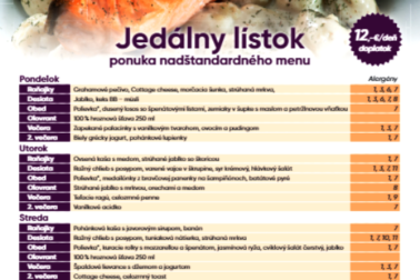 jedalny listok