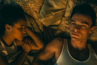 Nathalie Emmanuel and Thomas Doherty in Screen Gems THE INVITATION