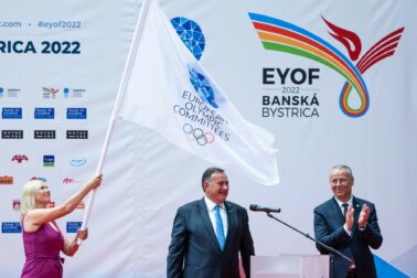Zľava Nataša Ritonija, Spyros Capralos a Ján Nosko