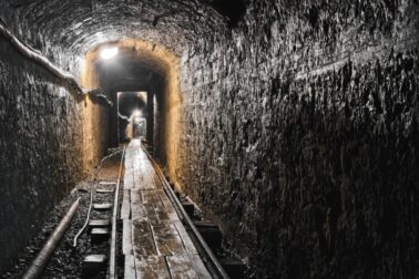 An abandoned mine flooded in Banska Stiavnica, Slovakia
