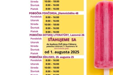 OTVÁRACIE HODINY 2025/ERAZMUS A LETO 2025 - výpožičný čas leto2025