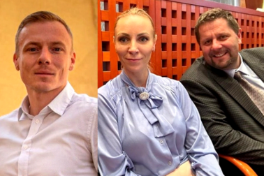 Zľava Matúš Molitoris, Diana Javorčíková a Ľuboš Vrbický
