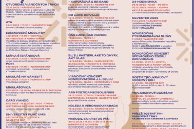 program banskobystrické vianoce 2025