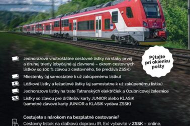 Listok na vlak kúpite aj na pošte
