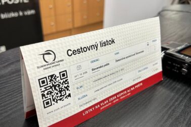 Lístok na vlak - pošta
