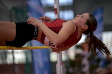Alexandra Gregušová v skoku do výšky