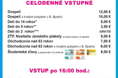 cennik vstupného 2026