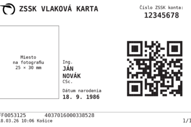 Novinka od 1. júla 2026 - ZSSK Vlaková karta
