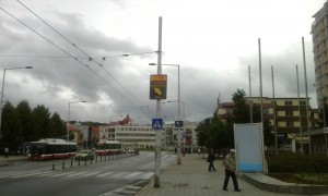 stlpy v meste