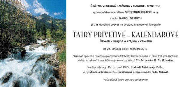 Tatry prívetivé-pozvánka na vernisáž