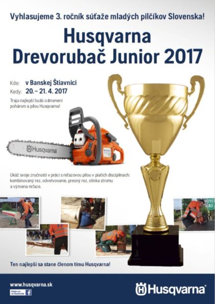 plagat Husqvarna Drevorubač Junior 2017