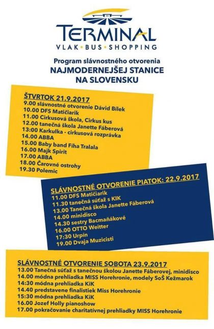 program otvorenia autobusovej stanice na ri dni