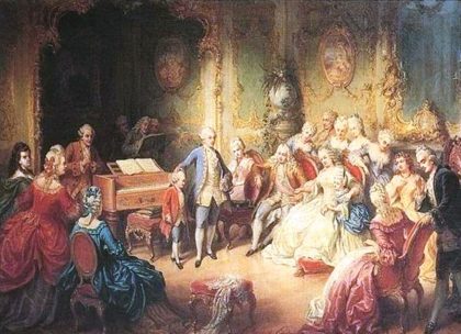 malý Mozart u císařovny Marie Terezie