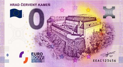 0 euro souvenir cerveny kamen