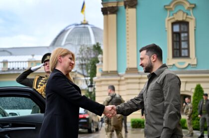 Zuzana Čaputová a Volodymyr Zelenskyj