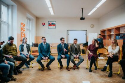 Bystrický župan na gymnáziu