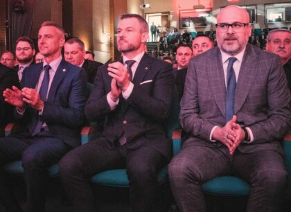 Zľava Richard Raši, Peter Pellegrini a Michal Kaliňák