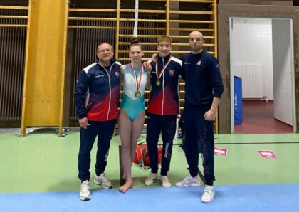 Gymnastickí reprezentanti Adela Rosputinská a Sebastian Samson