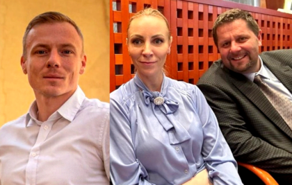 Zľava Matúš Molitoris, Diana Javorčíková a Ľuboš Vrbický