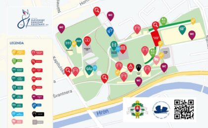 Mapka areálu osláv SNP