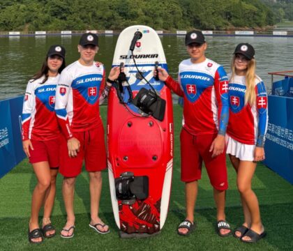 Team Slovakia zľava Emma Strculová, Marek Škamla, Timotej Žubor a Sára Žuborová