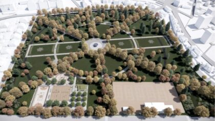 Vizuál parku po obnove - nadhľad