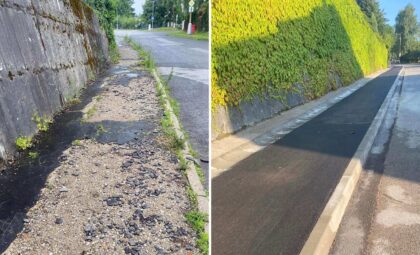 Chodník na Zelenej ulici