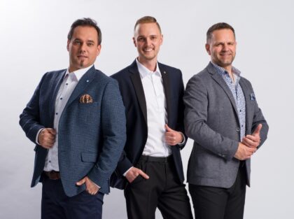 Zľava Peter Ševčík, Martin Vetrák a Matej Vaník
