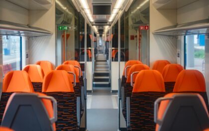 Interiér elektrickej jednotky Panter