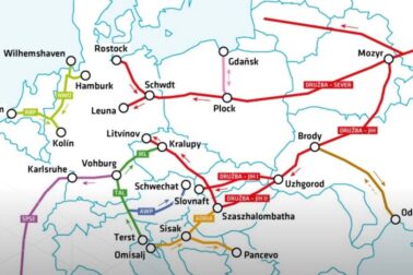ropovod Druzba mapa