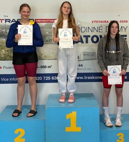 Karolína GLEZGOVÁ 1. miesto na 200 m prsia