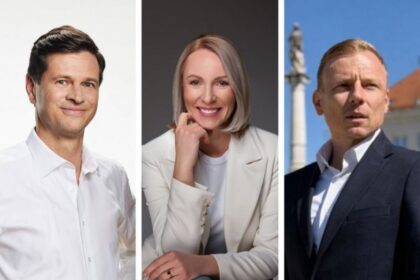 Zľava Tomáš Sobota, Diana Javorčíková a Matúš Molitoris